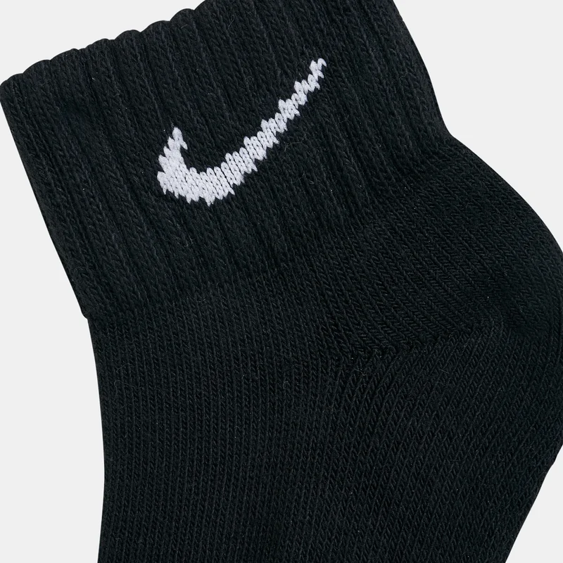 Nike Black Value Quarter Socks (3 Pack)  | Best Price UAE